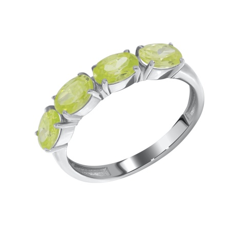 Купить оптом кольцо из серебра с хризолитами 1340131182 от Krasnoe