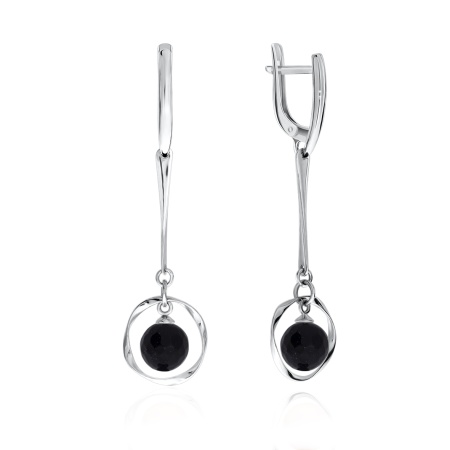 Купить оптом серьги из серебра с синтетическими авантюринами 2340360738-1-80 от Krasnoe