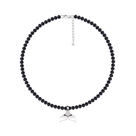 Купить оптом колье из серебра с синтетическими авантюринами 8340365412-40 от Krasnoe