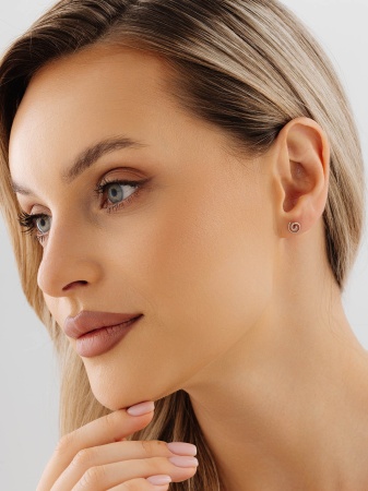 Купить оптом пусеты из серебра без вставок 2340402139 от Krasnoe