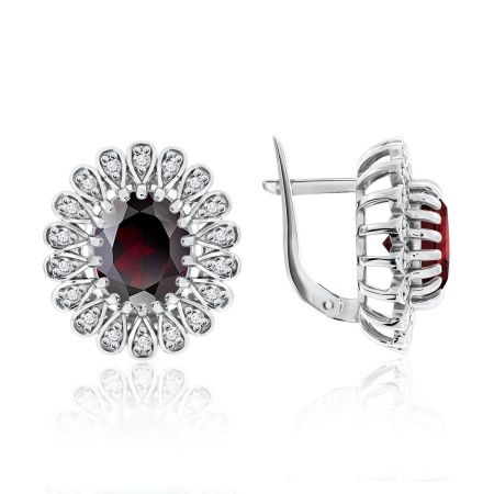 Купить оптом серьги из серебра с фианитами 2340200251-31 от Krasnoe