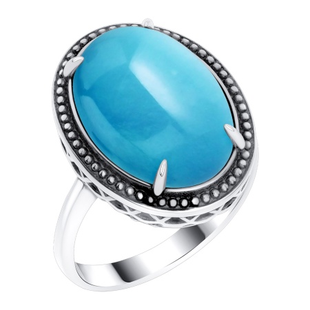 Купить оптом кольцо из серебра с бирюзой 1310315706 от Krasnoe
