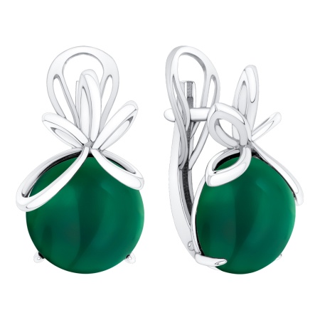 Купить оптом серьги из серебра с агатами 2340395807-60 от Krasnoe