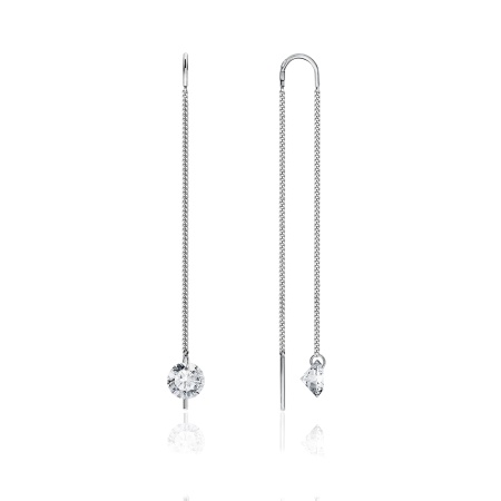 Купить оптом серьги из серебра с фианитами 2340200760-1 от Krasnoe