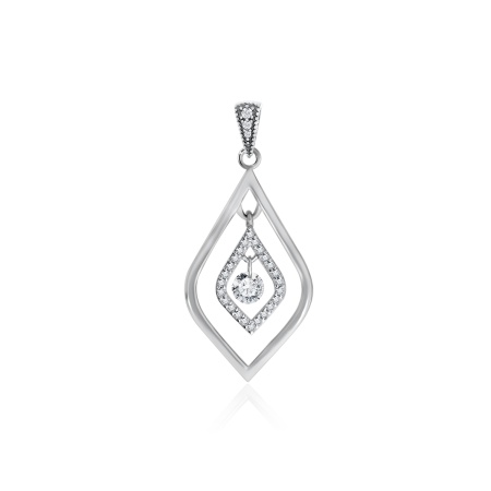 Купить оптом подвеска из серебра с фианитами 3340200773л от Krasnoe