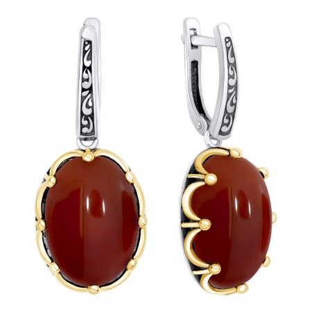 Купить оптом серьги из серебра с агатами 2317395798-31 от Krasnoe