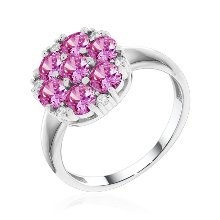 Купить оптом кольцо из серебра с фианитами и топазами 1340101839л-30 от Krasnoe