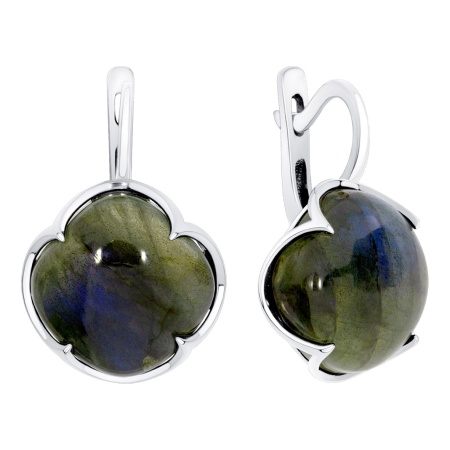 Купить оптом серьги из серебра с лабрадоритами 2340Л05794 от Krasnoe