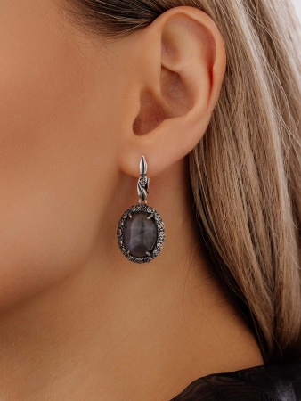 Купить оптом серьги из серебра с лабрадоритами 2310Л05173-1 от Krasnoe