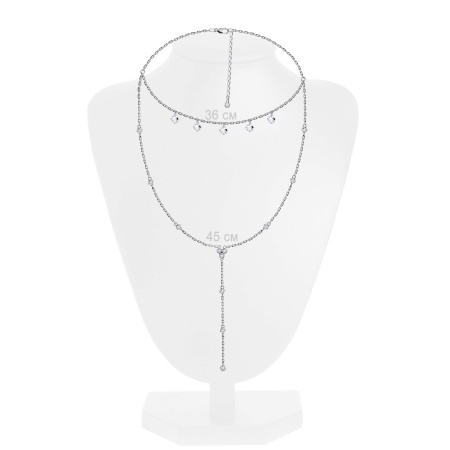 Купить оптом колье из серебра с фианитами 8340206228л от Krasnoe