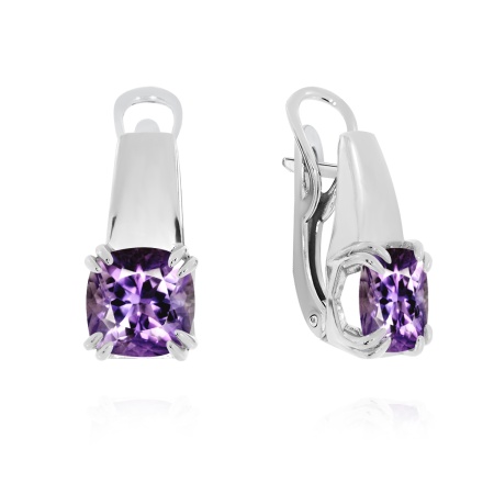 Купить оптом серьги из серебра с аметистами 2340061536 от Krasnoe