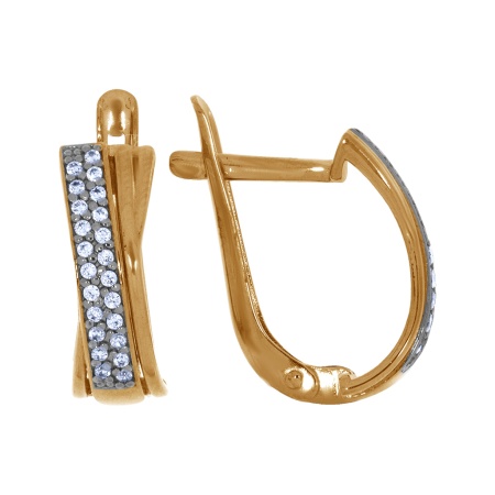 Купить оптом серьги из серебра с фианитами 2329202020 от Krasnoe