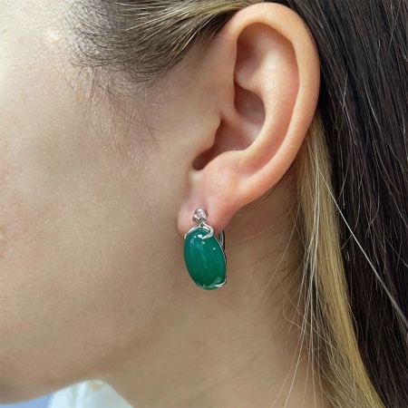 Купить оптом серьги из серебра с агатами 2340390112-60 от Krasnoe