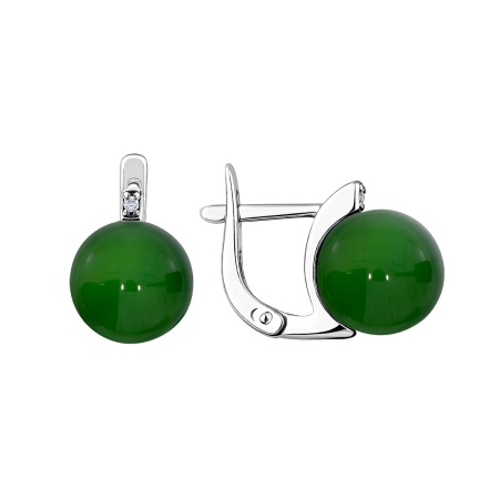 Купить оптом серьги из серебра с агатами и фианитами 2340394322л-60 от Krasnoe