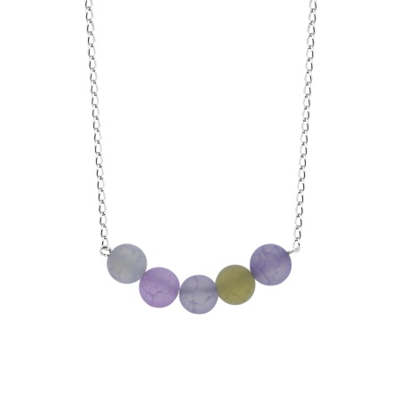 Купить оптом колье из серебра с агатами 8340393024-45 от Krasnoe