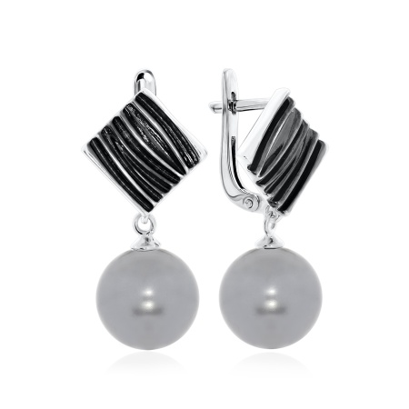 Купить оптом серьги из серебра с жемчугами 2348241397-21 от Krasnoe