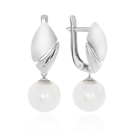 Купить оптом серьги из серебра с жемчугами 2340240900 от Krasnoe