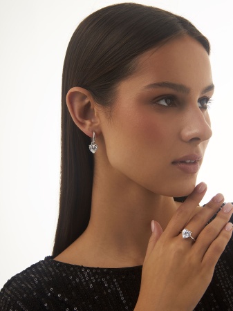 Оптом серьги из серебра с фианитами 2340204852 цена от Krasnoe Купить оптом серьги из серебра с фианитами 2340204852 от Krasnoe