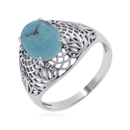Купить оптом кольцо из серебра с бирюзой 1340311953 от Krasnoe