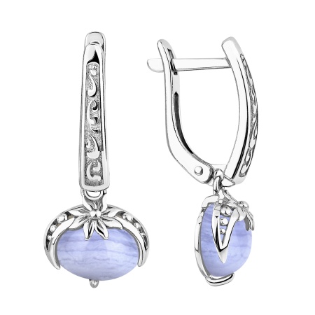 Купить оптом серьги из серебра с агатами 2340395053-84 от Krasnoe