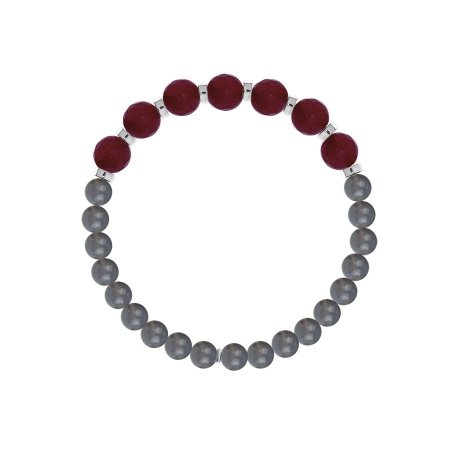Купить оптом браслет из серебра с агатами 4340876438-17-21 от Krasnoe