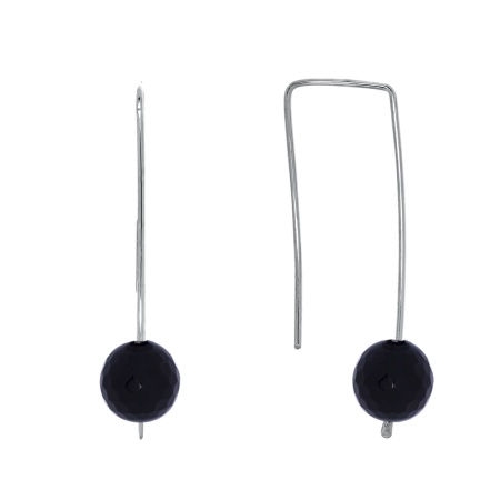 Купить оптом серьги из серебра с ониксом 2340431064 от Krasnoe