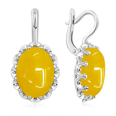 Купить оптом серьги из серебра с агатами 2310395091-50 от Krasnoe