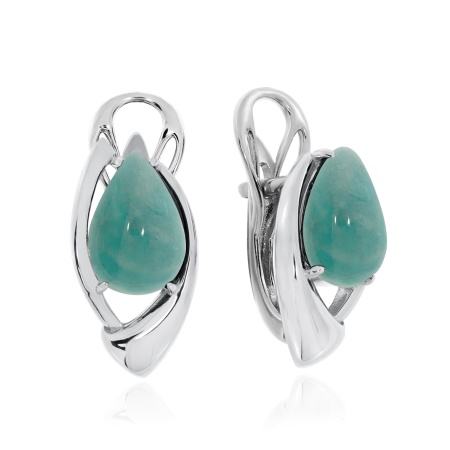 Купить оптом серьги из серебра с амазонитами 2340372362 от Krasnoe