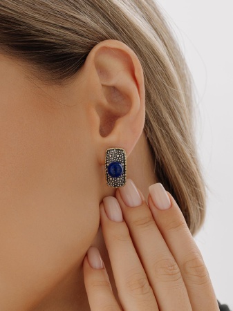 Купить оптом серьги из серебра с лазуритами 2317471751 от Krasnoe