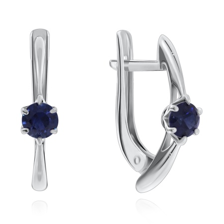 Купить оптом серьги из серебра с сапфирами 2340030022 от Krasnoe