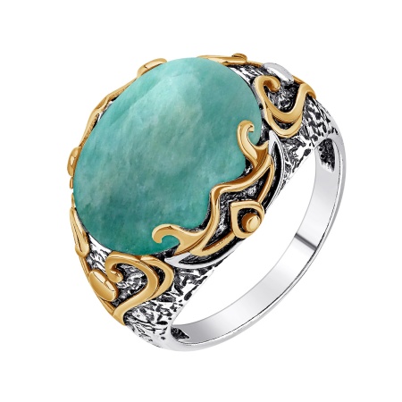 Купить оптом кольцо из серебра с амазонитом 1317375166 от Krasnoe