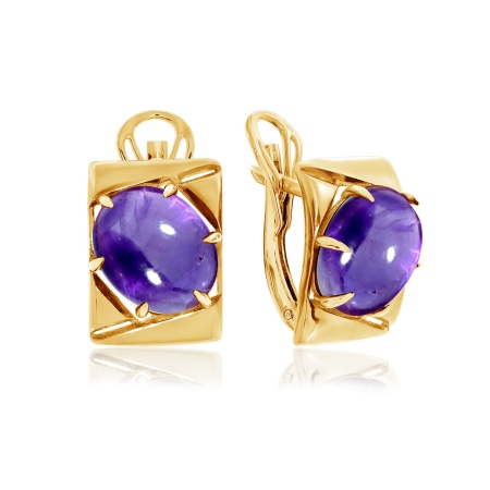 Купить оптом серьги из серебра с натуральными корундами 2320221395-90 от Krasnoe