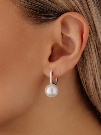 Купить оптом серьги из серебра с жемчугами 2340241557-1 от Krasnoe