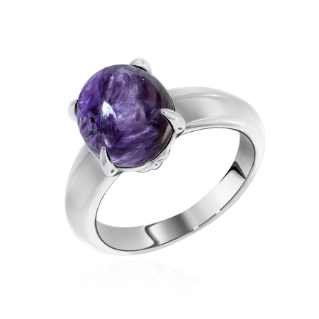 Купить оптом кольцо из серебра с чароитом 1340460376 от Krasnoe