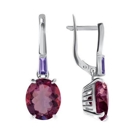 Купить оптом серьги из серебра с фианитами и кристалл ювелирныйами 2340290220-33 от Krasnoe