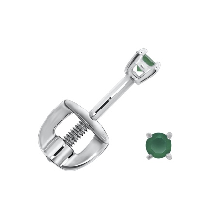 Купить оптом пусеты из серебра с агатами П340390020-60 от Krasnoe