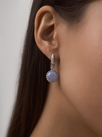 Купить оптом серьги из серебра с агатами 2340391967-84 от Krasnoe