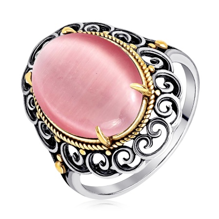 Купить оптом кольцо из серебра с кошачий глазом 1317265090-30 от Krasnoe