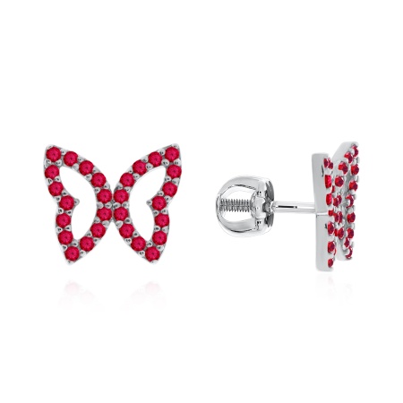 Купить оптом пусеты из серебра с ситаллами 2340884820л-37 от Krasnoe