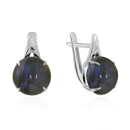 Купить оптом серьги из серебра с лабрадоритами 2340Л00124 от Krasnoe