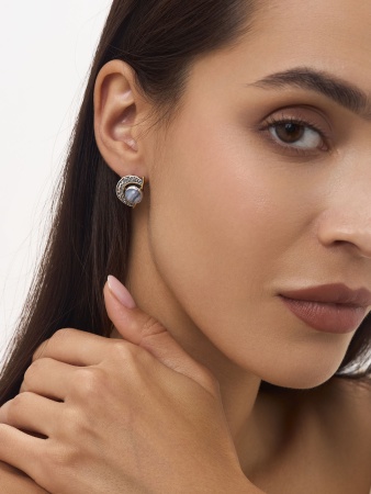 Купить оптом серьги из серебра с агатами 2317392390-84 от Krasnoe