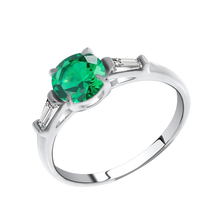 Купить оптом кольцо из серебра с ситаллом и фианитами 1340880284-64 от Krasnoe