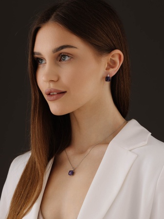 Купить оптом подвеска из серебра с чароитом 3340465041 от Krasnoe