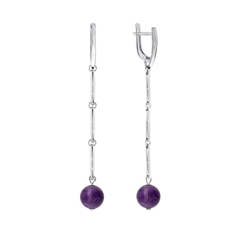 Купить оптом серьги из серебра с аметистами 2340060748 от Krasnoe