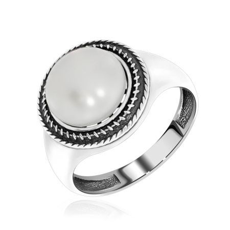 Купить оптом кольцо из серебра с жемчугом 1310051400-1 от Krasnoe