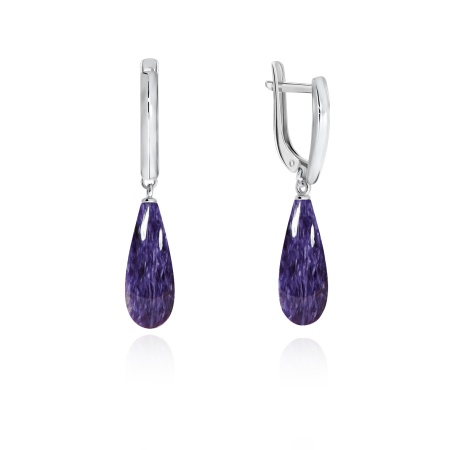 Купить оптом серьги из серебра с чароитами 2340460346 от Krasnoe