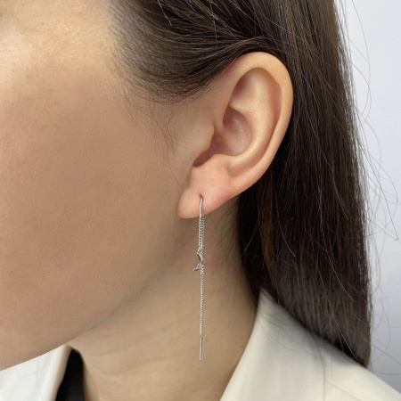 Купить оптом серьги из серебра без вставок 2340404831 от Krasnoe