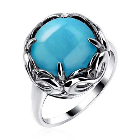 Купить оптом кольцо из серебра с бирюзой 1310315169 от Krasnoe