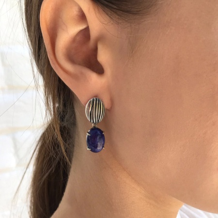 Купить оптом серьги из серебра с агатами 2310391373-80 от Krasnoe