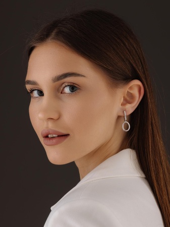 Купить оптом серьги из серебра без вставок 2340405306 от Krasnoe